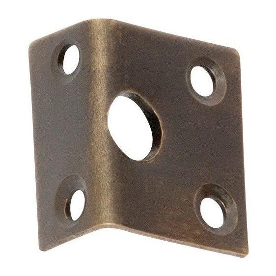 Tradco Right Angle Keeper Antique Brass Bolt 7.5mm