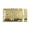 Tradco Rim Lock Polished Brass H105xW155mm Backset 112mm
