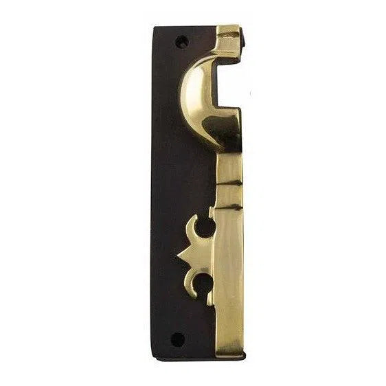 Tradco Rim Lock Right Hand Box Keeper Matt Black H116xW32mm