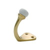 Tradco Robe Hook Porcelain Tip Satin Brass H45xP70mm