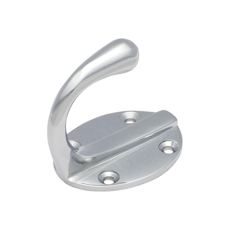 Tradco Robe Hook Single Oval BP Chrome Plated H50xP42mm