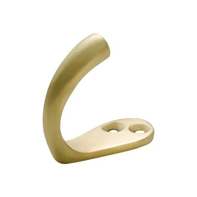 Tradco Robe Hook Single Polished Brass H45xP42mm