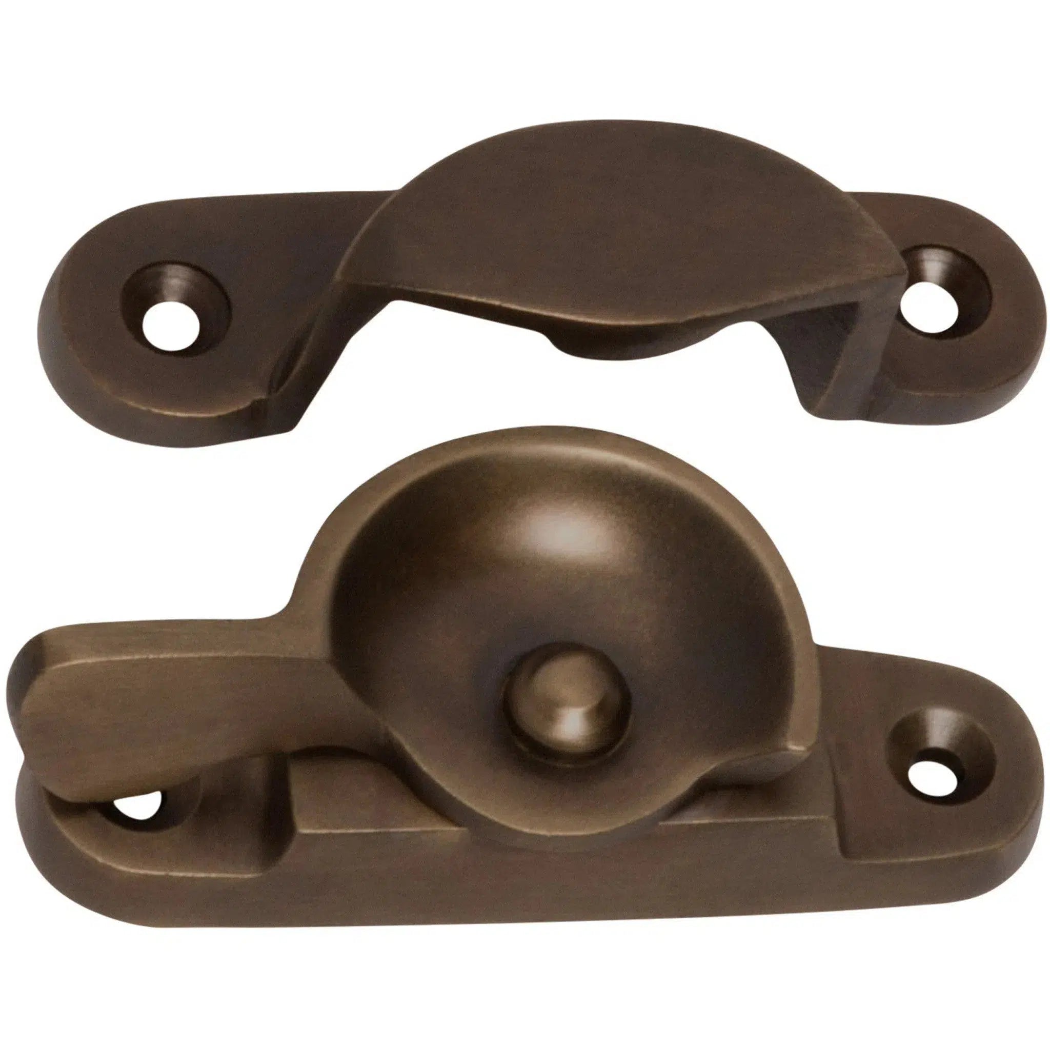 Tradco Sash Fastener Classic Antique Brass