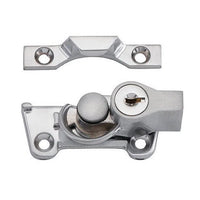 Tradco Sash Fastener Locking Wide Base Satin Chrome