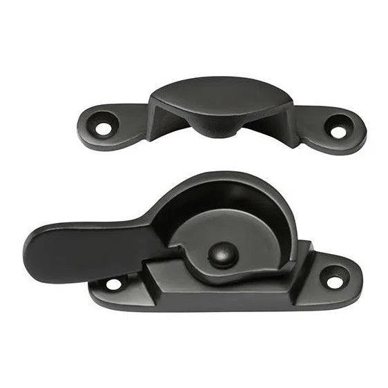 Tradco Sash Fastener Narrow Matt Black