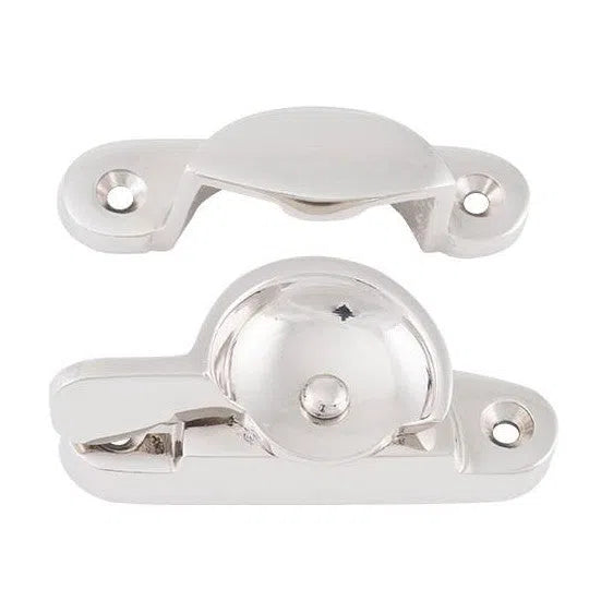 Tradco Sash Fastener Narrow Polished Nickel