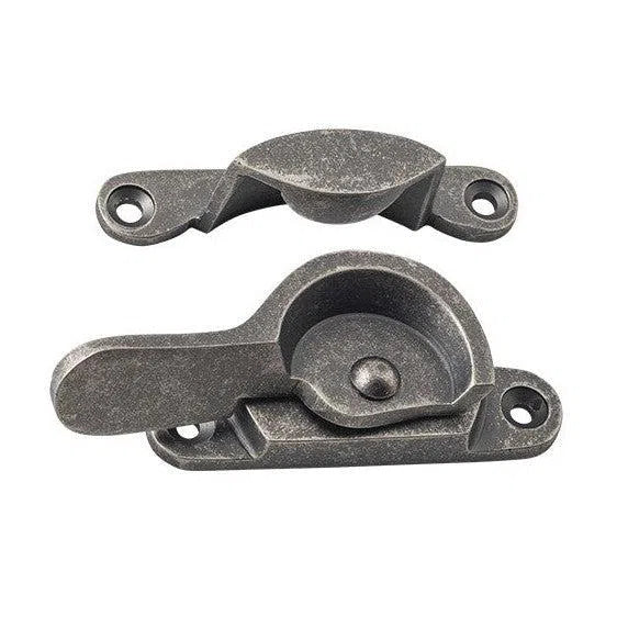 Tradco Sash Fastener Narrow Rumbled Nickel