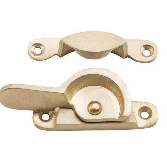 Tradco Sash Fastener Narrow Satin Brass