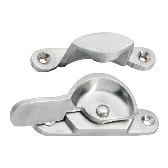 Tradco Sash Fastener Narrow Satin Chrome