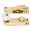 Tradco Sash Fastener Porcelain Ball Polished Brass