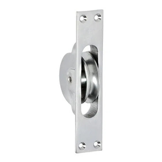 Tradco Sash Pulley Satin Chrome