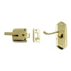 Tradco Screen Door Latch Left Hand External Polished Brass