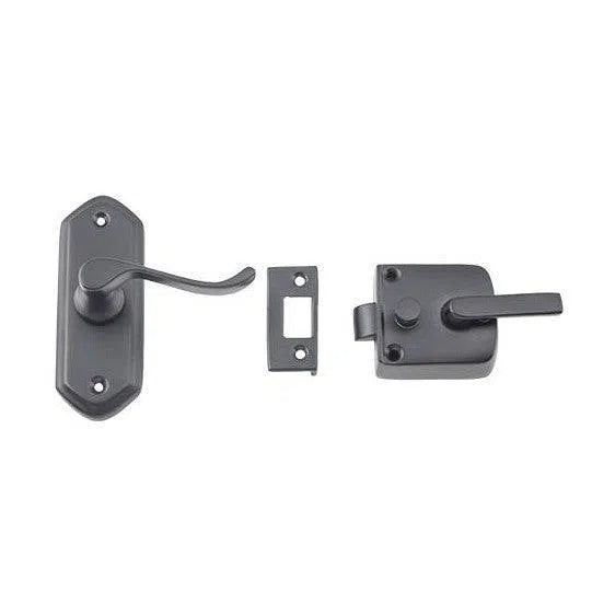 Tradco Screen Door Latch Right Hand External Matt Black