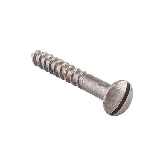 Tradco Screw Domed Head Packet 50 Rumbled Nickel 25mm 6 Gauge