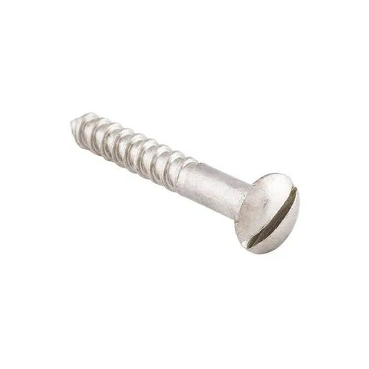 Tradco Screw Domed Head Packet 50 Satin Nickel 25mm 6 Gauge