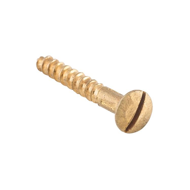 Tradco Screw Domed Head Polished Brass 19mm Pkt 50