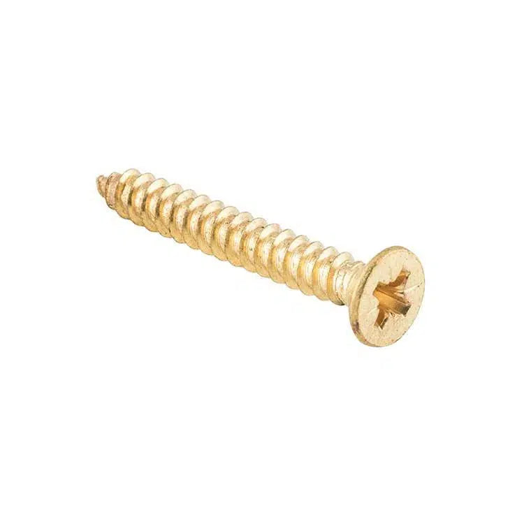 Tradco Screw Hinge Packet 50 Polished Brass L32mm 10 Gauge