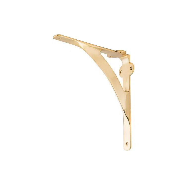 Tradco Shelf Bracket Small Polished Brass H130xP130mm