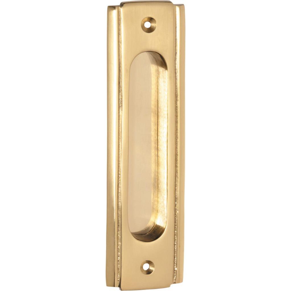 Tradco Sliding Door Pull Traditional Polished Brass H150xW43mm