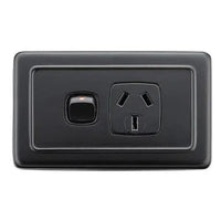 Tradco Socket Flat Plate Rocker Single Matt Black