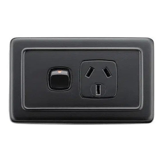 Tradco Socket Flat Plate Rocker Single Matt Black
