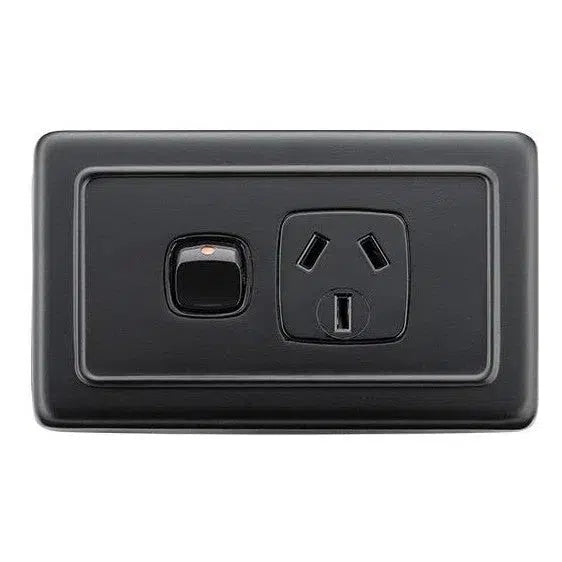 Tradco Socket Flat Plate Rocker Single Matt Black