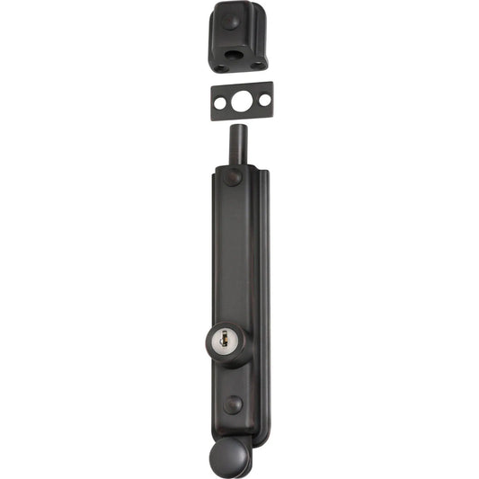 Tradco Surface Bolt Locking Antique Copper