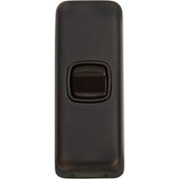Tradco Switch Flat Plate Rocker 1 Gang Brown Antique Copper W30mm