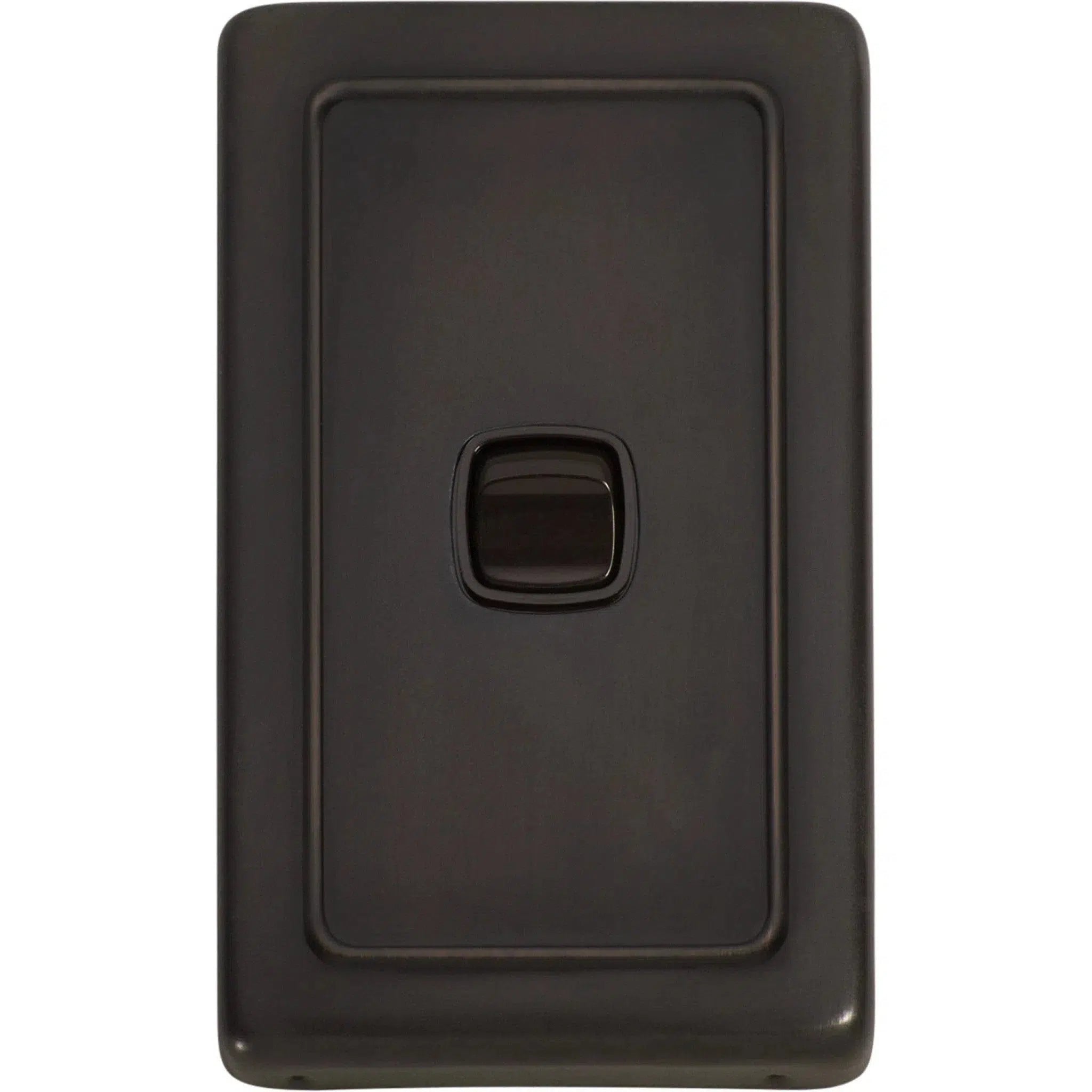 Tradco Switch Flat Plate Rocker 1 Gang Brown Antique Copper W72mm