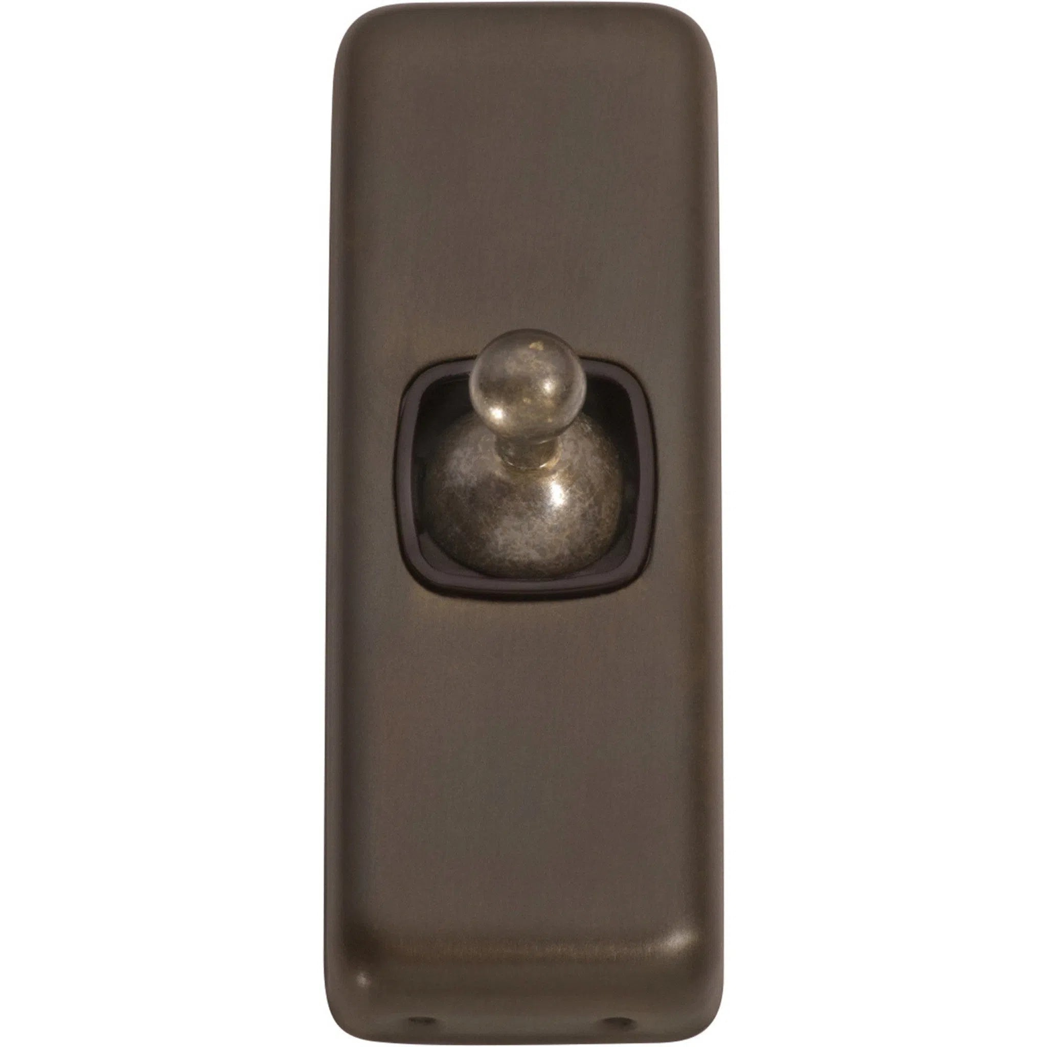 Tradco Switch Flat Plate Toggle 1 Gang Brown Antique Brass W30mm