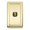 Tradco Switch Flat Plate Toggle 1 Gang Brown Polished Brass W72mm