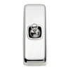 Tradco Switch Flat Plate Toggle 1 Gang White Chrome Plated W30mm