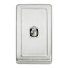 Tradco Switch Flat Plate Toggle 1 Gang White Satin Chrome W72mm