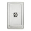 Tradco Switch Flat Plate Toggle 1 Gang White Satin Chrome W72mm