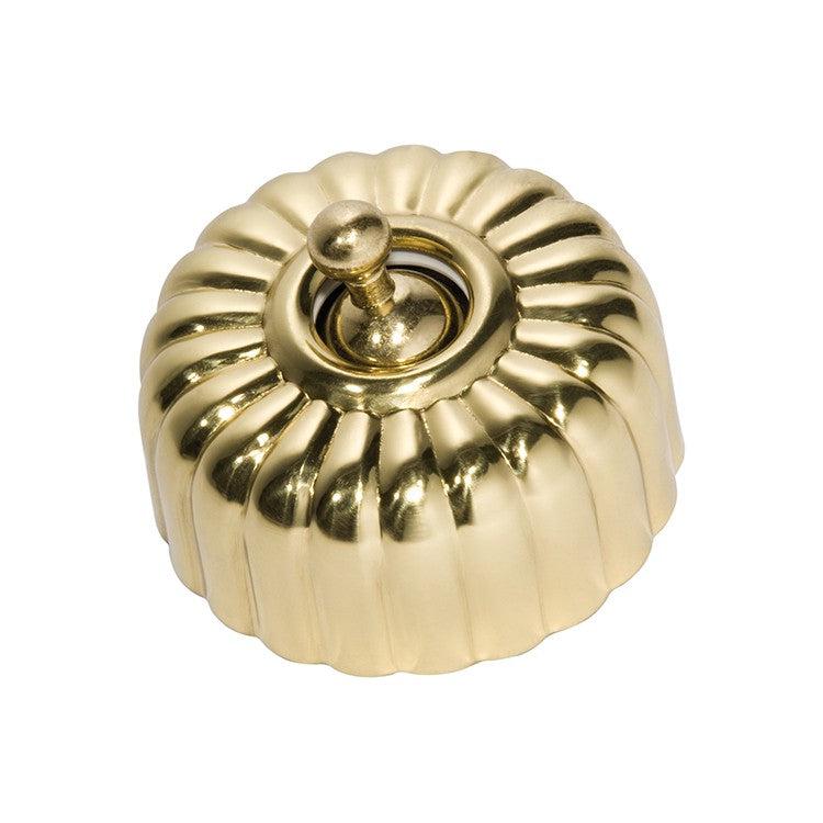 Tradco Switch Fluted Polished Brass