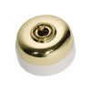 Tradco Switch Ivory Porcelain Base Polished Brass