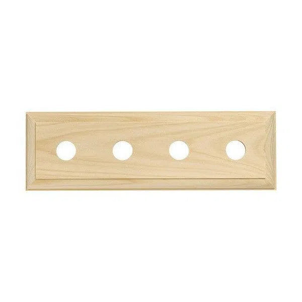 Tradco Switch Socket Block Traditional Quad Pine