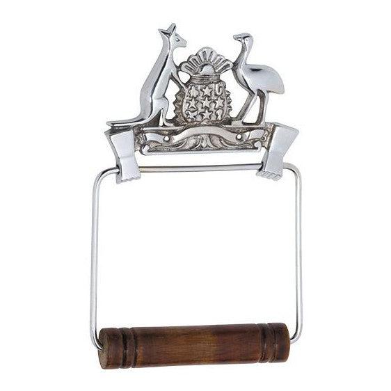 Tradco Toilet Roll Holder Coat Of Arms Chrome Plated H190xW120mm