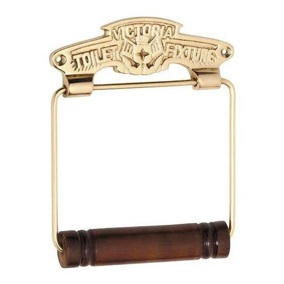Tradco Toilet Roll Holder Victoria Polished Brass H150xW120mm