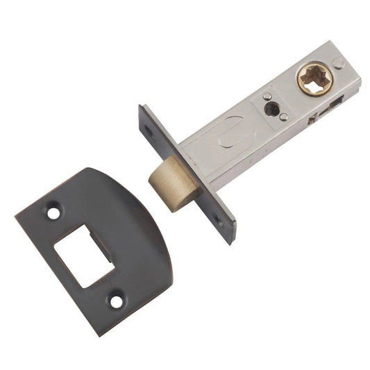 Tradco Tube Latch Split Cam Hard Sprung 'D' Striker Antique Copper Backset 60mm