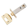 Tradco Tube Latch Split Cam Hard Sprung 'D' Striker Polished Brass Backset 70mm