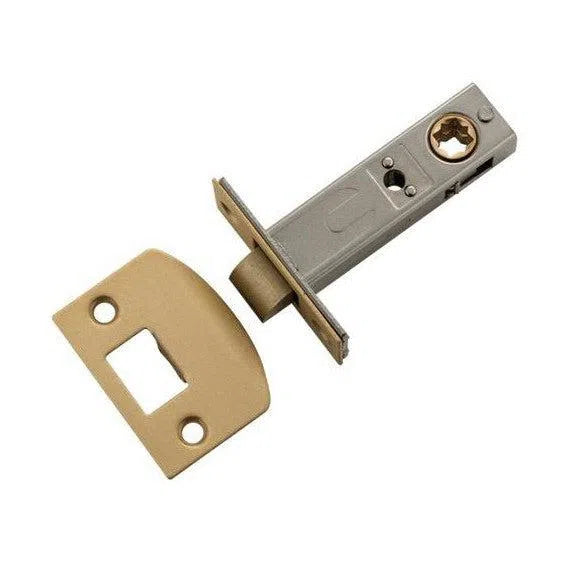 Tradco Tube Latch Split Cam Satin Brass Backset 60mm