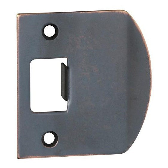 Tradco Tube Latch Striker Universal Extended 'D' Antique Copper