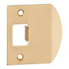 Tradco Tube Latch Striker Universal Extended 'D' Polished Brass
