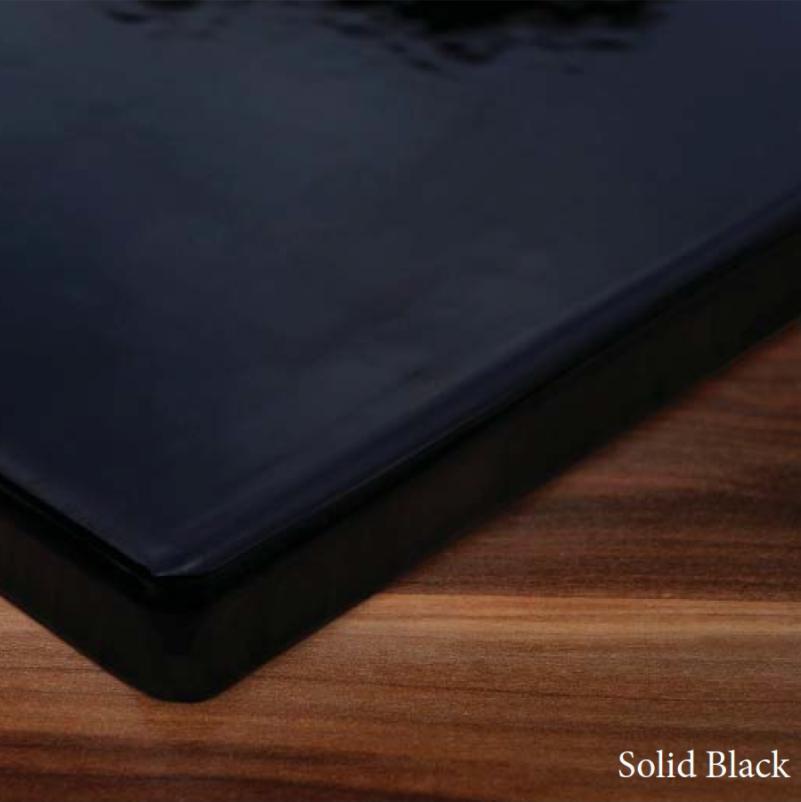 Vlaze Hearth Solid Black 120x120cm