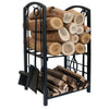 Wood Rack Two Tiers - With Fire Tools